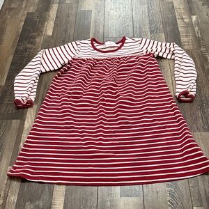 Hanna Andersson Crimson and White Striped Dress